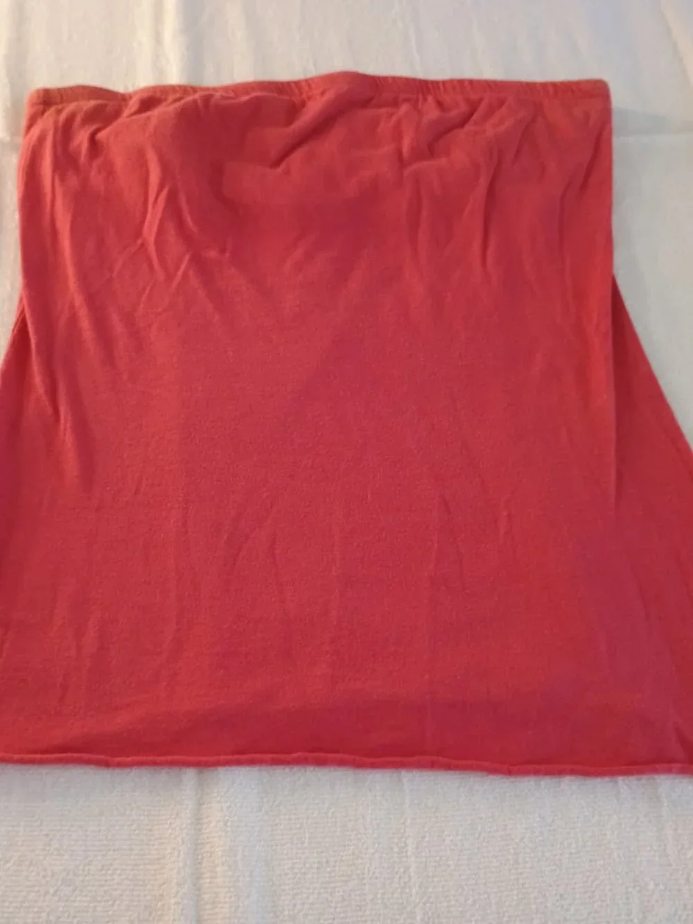 Mossimo Supply Co Girl M Tube Top Built-In-Bra Stretch Cotton Red Breathabl Twee